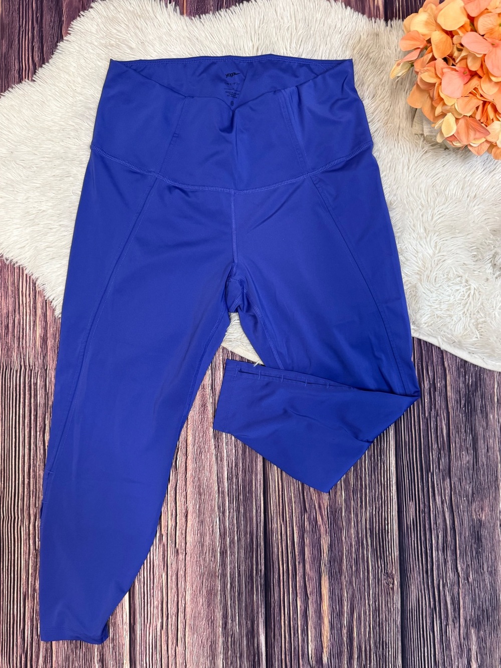 Womens Nike Yoga Move To Zero Pants Leggings Royal Blue - Picture 1 of 4